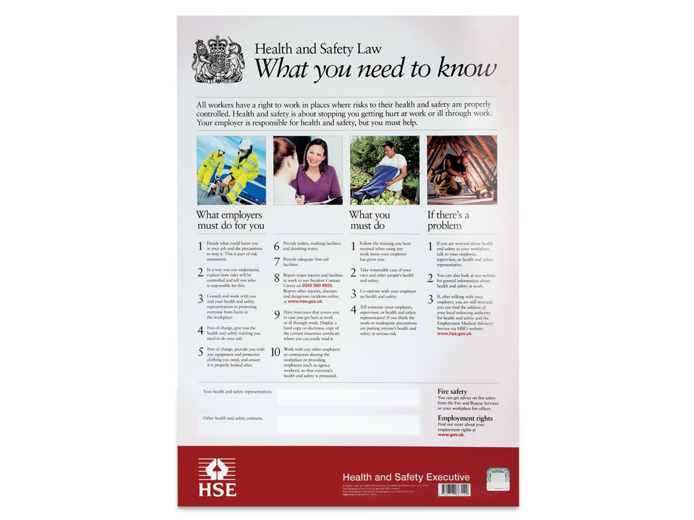 HSE Health And Safety Law Poster | Supplies4Care Ltd