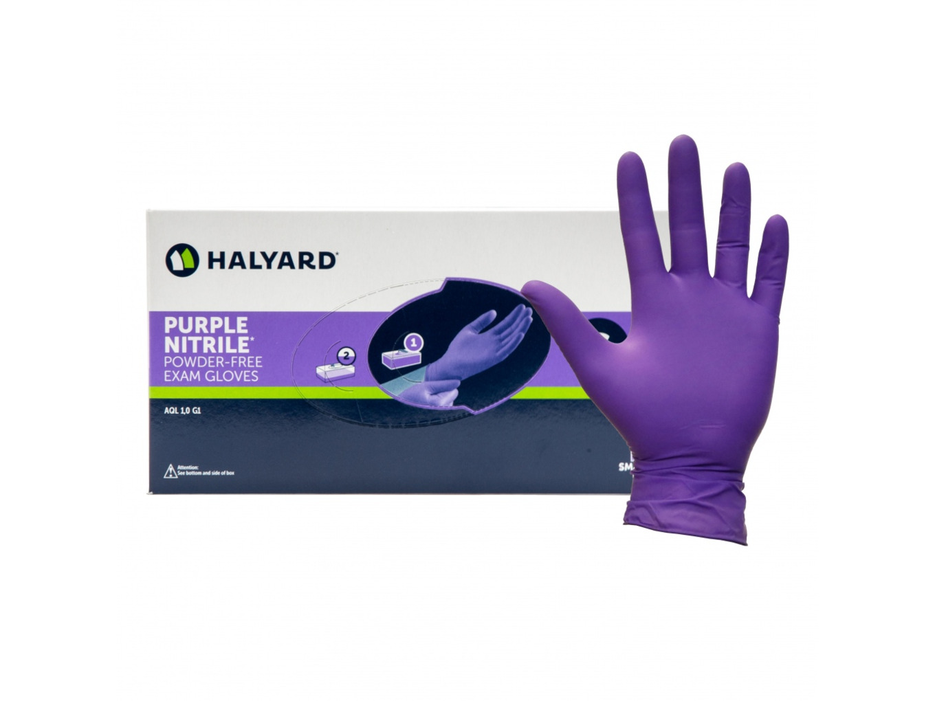 purple latex free gloves